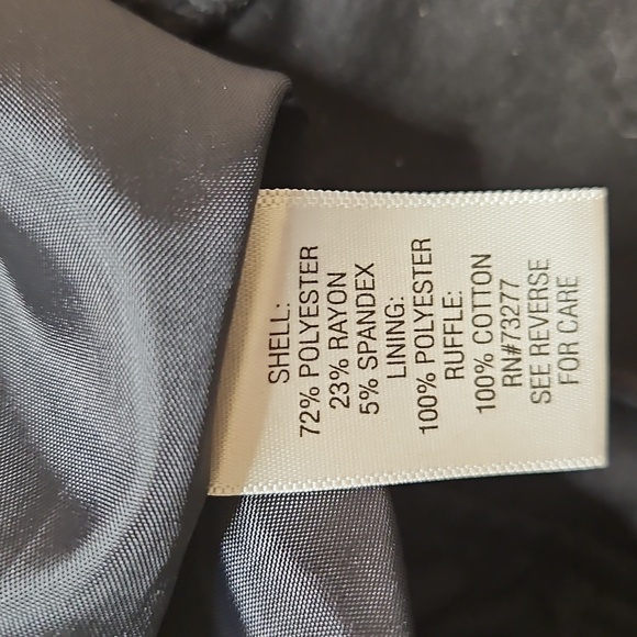 Black Ruffled Jacket Size Large - Picture 7 of 8